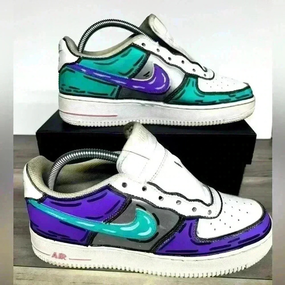 Nike Air Force 1 Low AF1 Customs “Cartoon Mermaids” Custom Fun - Picture 1 of 11